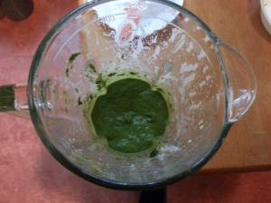 blended spinach